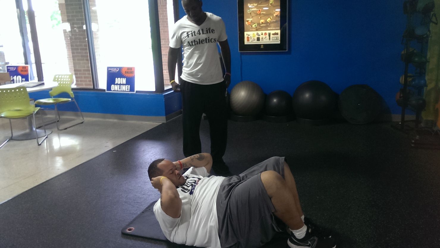 Taylor says Harris' constant words of encouragement as his personal trainer empowered him to lose weight. 