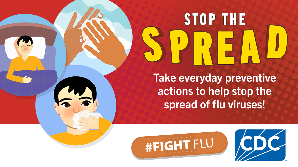 Social media and print resources you can use to share information on the importance of an annual flu vaccine.